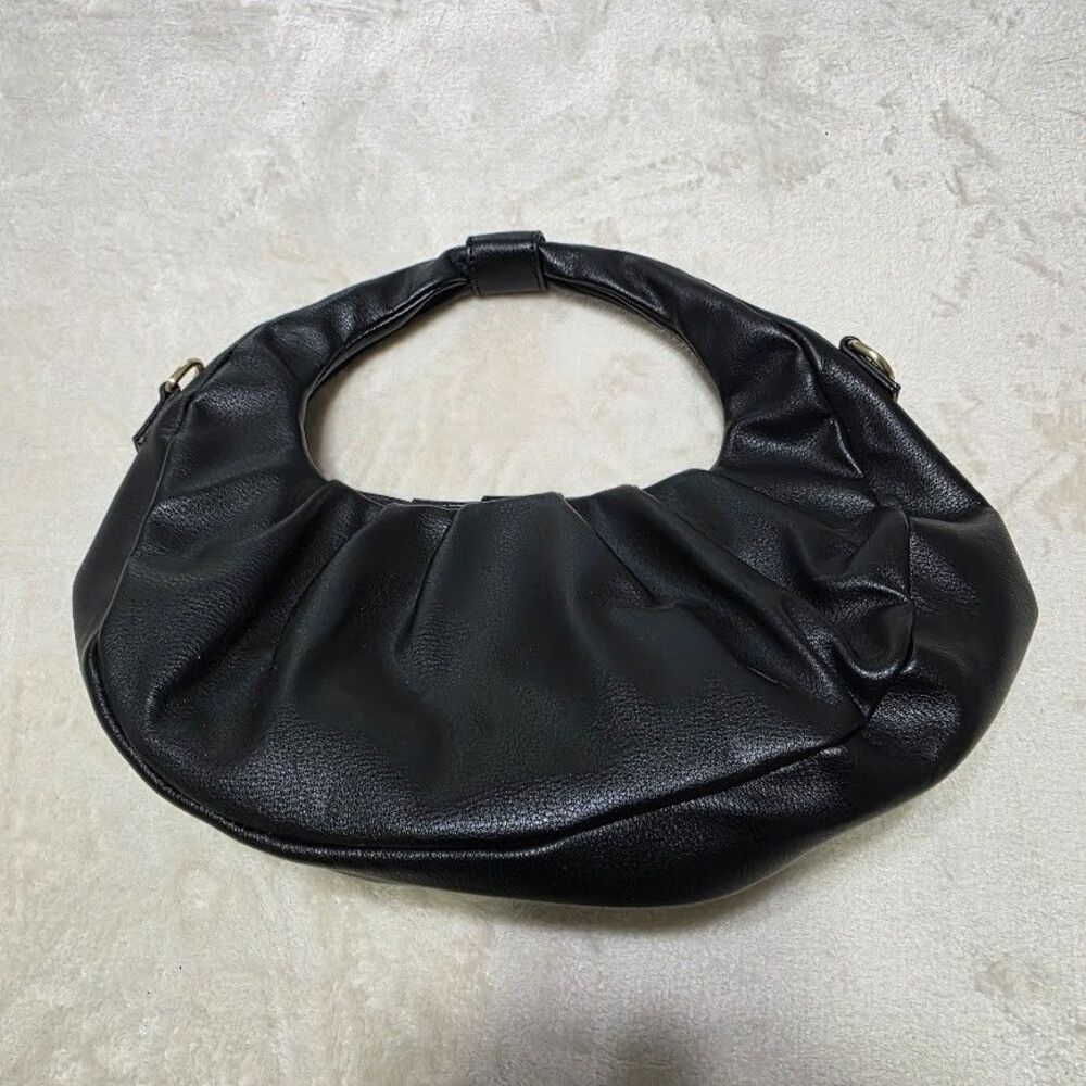 Scoop Black Gold Accents Women's Crescent Crossbody Bag Small Includes Strap